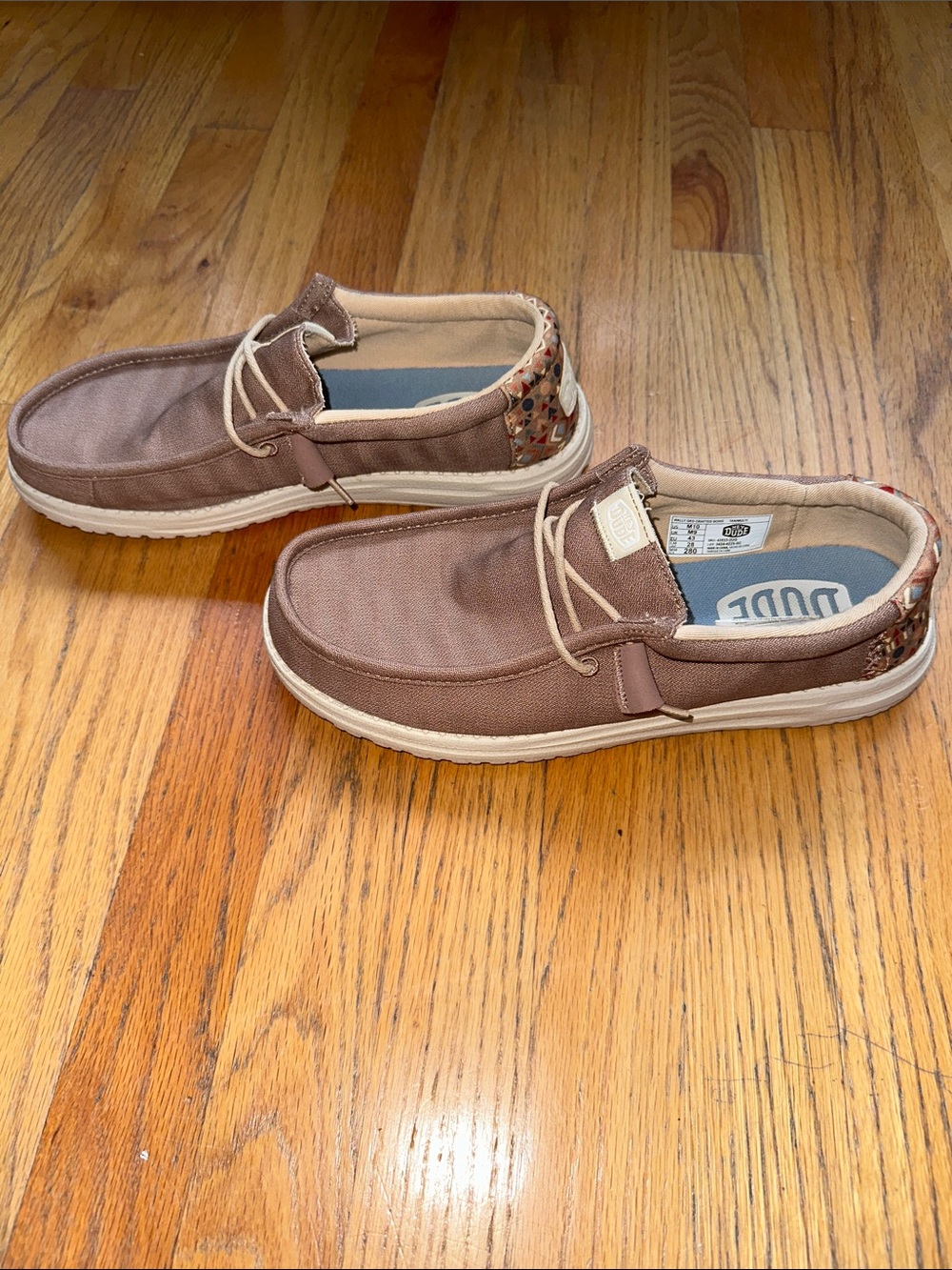 Hey Dude Men’s Brown Canvas Slip-On Loafers - Picture 5 of 6